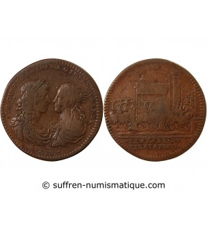 ENTREE DU LEGAT A PARIS, MARIE-THERESE - JETON CUIVRE