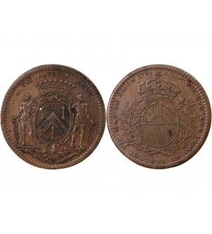 MAIRE DE DIJON, JEAN-PIERRE BURTEUR - JETON CUIVRE 1733 2