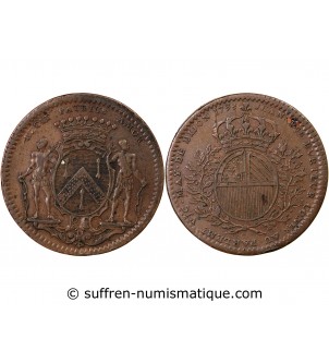 MAIRE DE DIJON, JEAN-PIERRE BURTEUR - JETON CUIVRE 1733