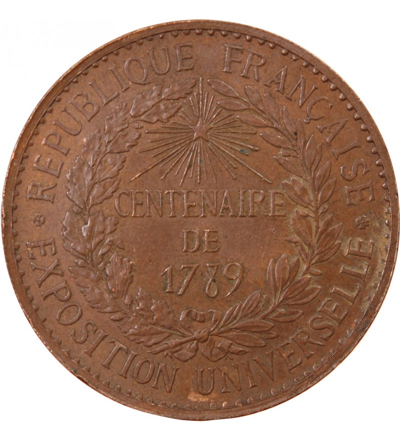 EXPOSITION UNIVERSELLE - MEDAILLE CUIVRE 1889
