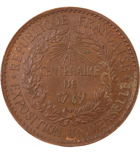 EXPOSITION UNIVERSELLE - MEDAILLE CUIVRE 1889