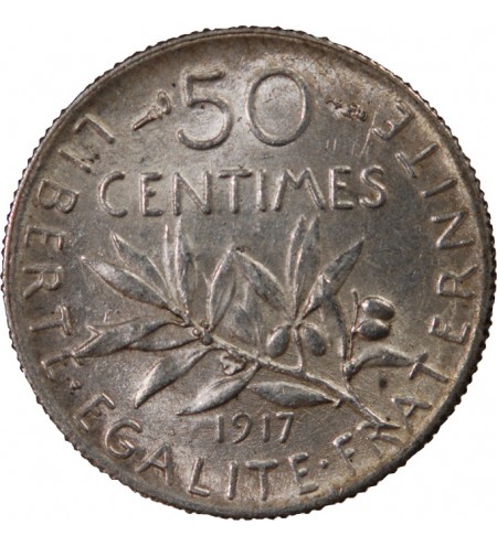 SEMEUSE - 50 CENTIMES ARGENT 1917