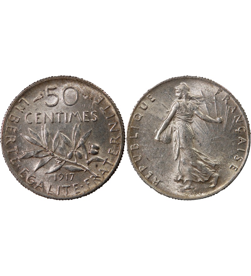 SEMEUSE - 50 CENTIMES ARGENT 1917