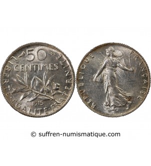 SEMEUSE - 50 CENTIMES ARGENT 1915
