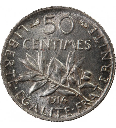 SEMEUSE - 50 CENTIMES ARGENT 1914