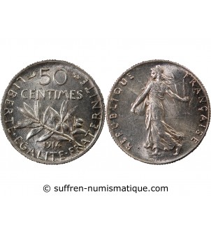 SEMEUSE - 50 CENTIMES ARGENT 1914