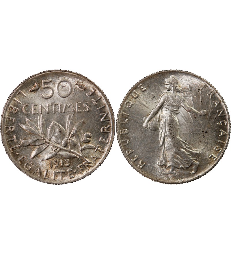 SEMEUSE - 50 CENTIMES ARGENT 1913