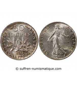 SEMEUSE - 50 CENTIMES ARGENT 1913