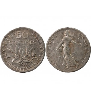 SEMEUSE - 50 CENTIMES ARGENT 1911 2