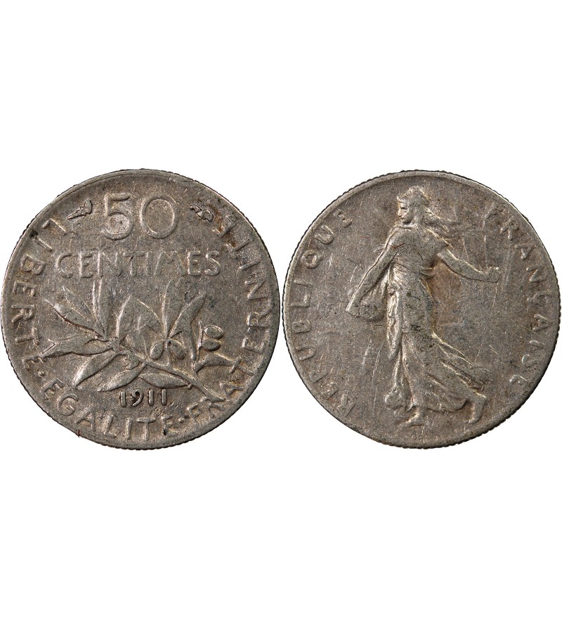 SEMEUSE - 50 CENTIMES ARGENT 1911