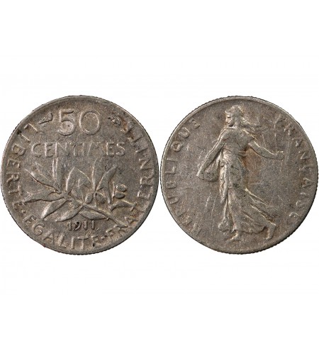 SEMEUSE - 50 CENTIMES ARGENT 1911