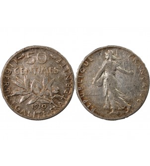 SEMEUSE - 50 CENTIMES ARGENT 1910 2
