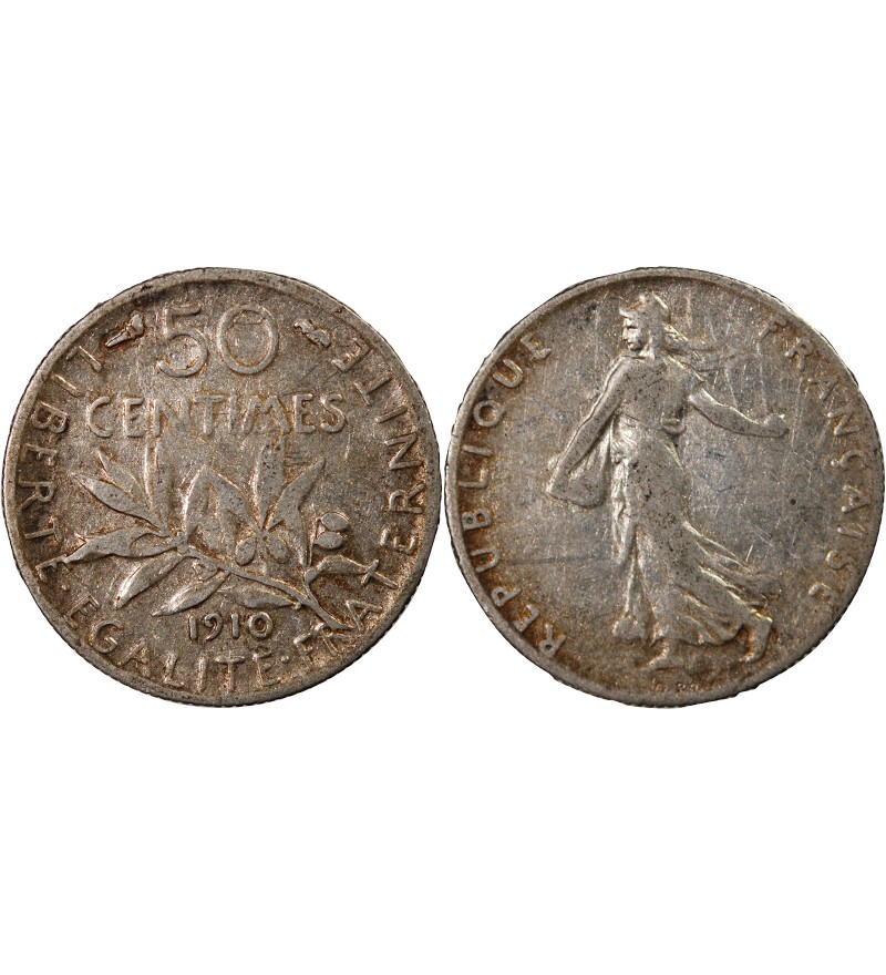 SEMEUSE - 50 CENTIMES ARGENT 1910