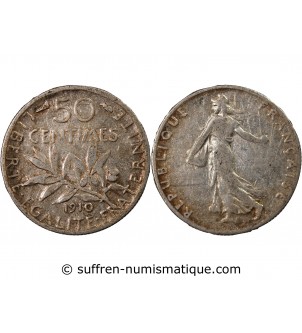 SEMEUSE - 50 CENTIMES ARGENT 1910