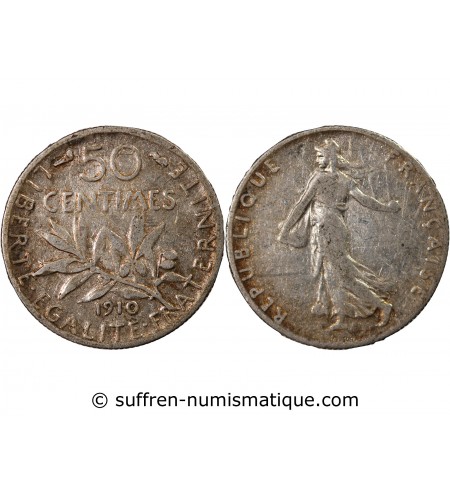 SEMEUSE - 50 CENTIMES ARGENT 1910