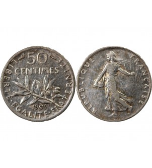 SEMEUSE - 50 CENTIMES ARGENT 1909 2