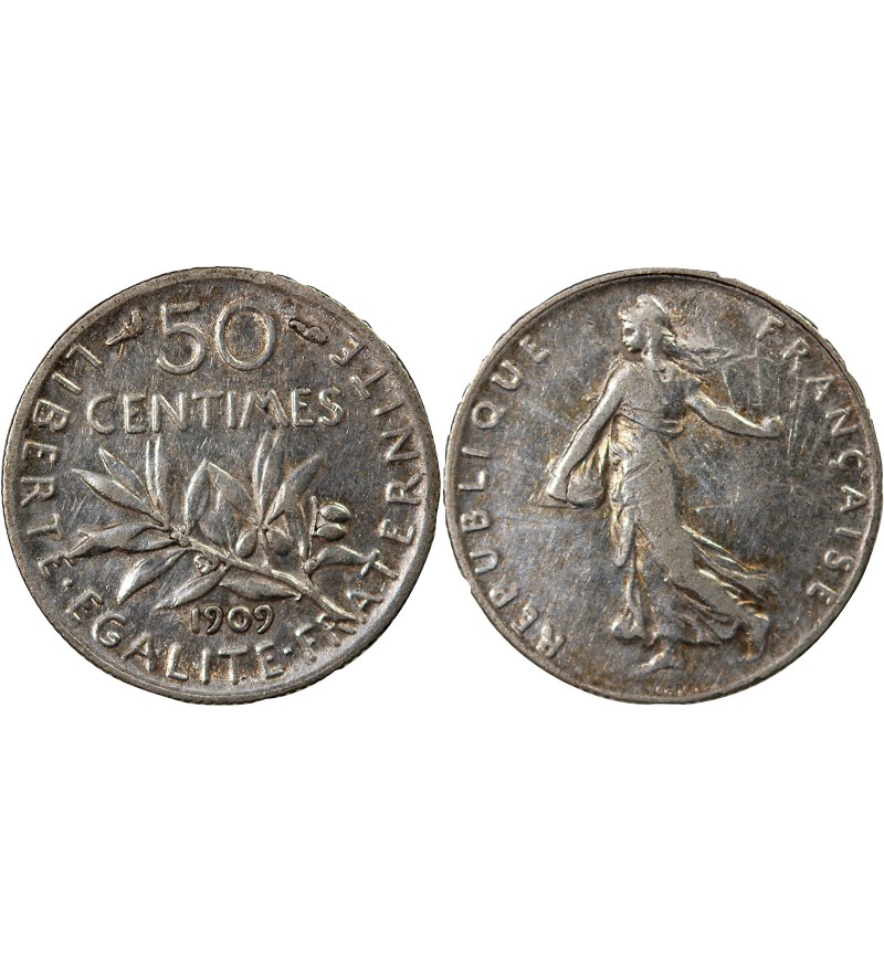 SEMEUSE - 50 CENTIMES ARGENT 1909