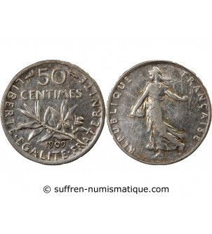 SEMEUSE - 50 CENTIMES ARGENT 1909