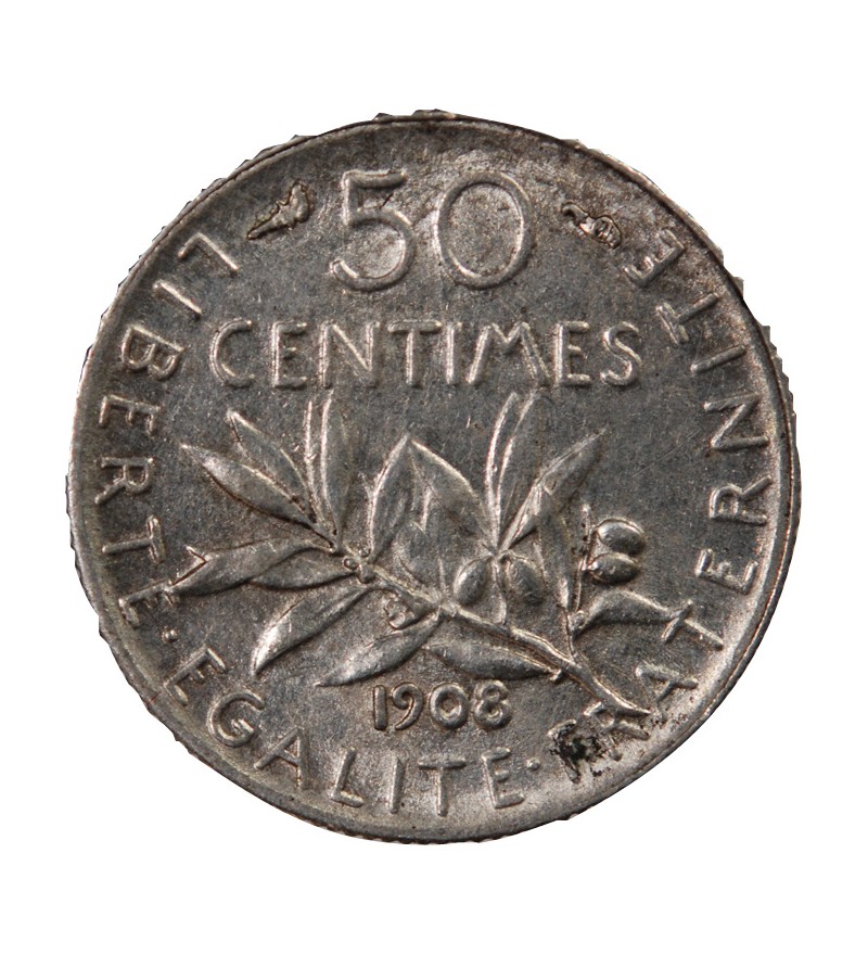 SEMEUSE - 50 CENTIMES ARGENT 1908