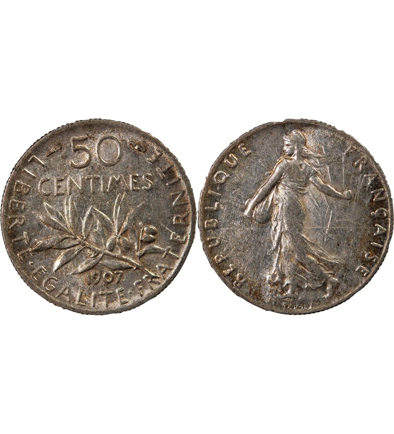 SEMEUSE - 50 CENTIMES ARGENT 1907