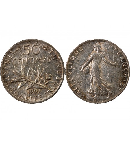SEMEUSE - 50 CENTIMES ARGENT 1907