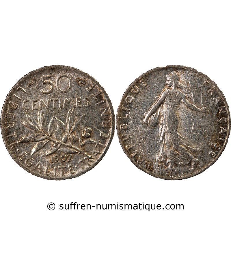 SEMEUSE - 50 CENTIMES ARGENT 1907