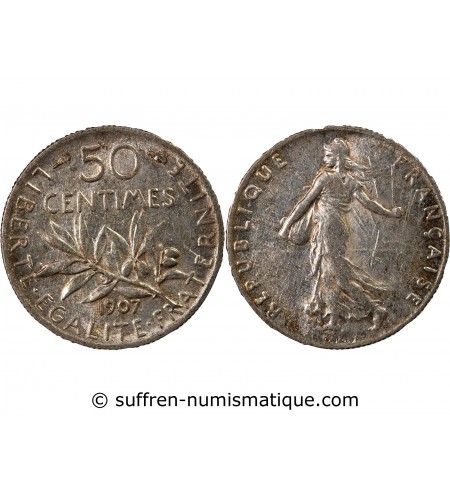 SEMEUSE - 50 CENTIMES ARGENT 1907