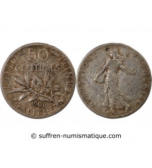 SEMEUSE - 50 CENTIMES ARGENT 1906