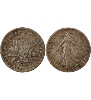SEMEUSE - 50 CENTIMES ARGENT 1905 2