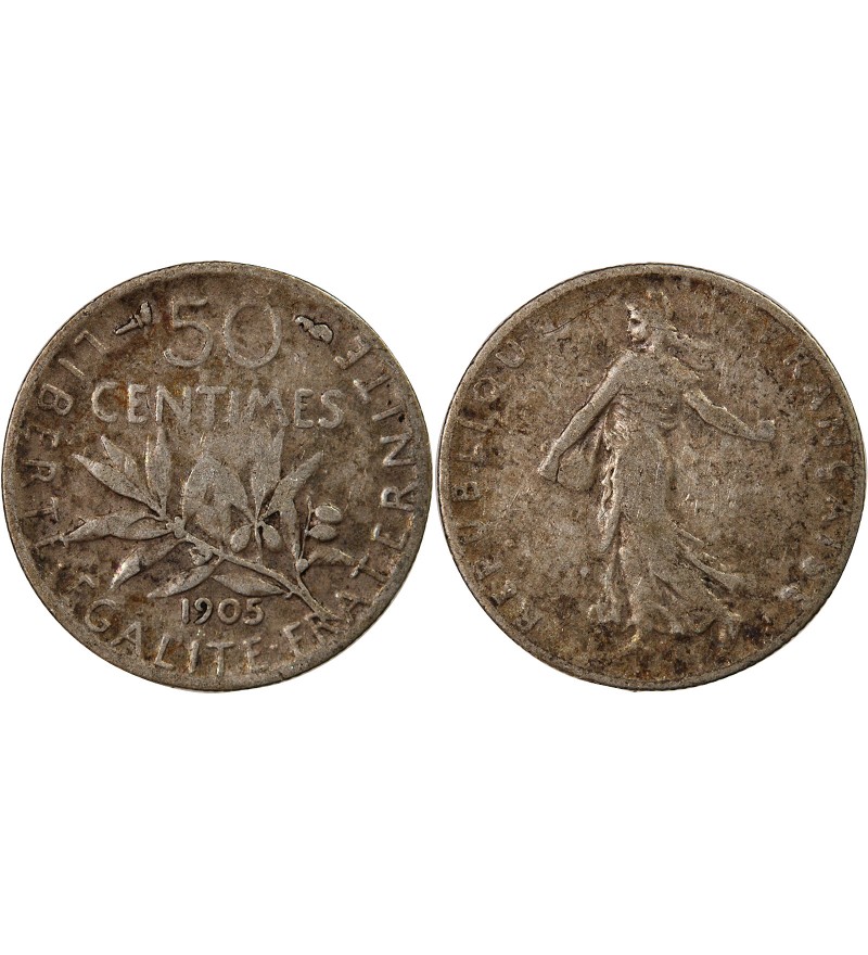 SEMEUSE - 50 CENTIMES ARGENT 1905