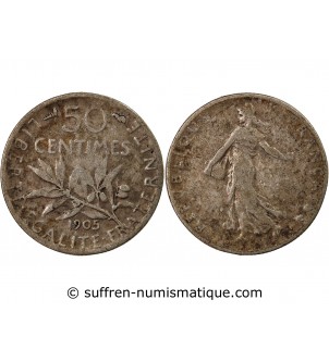 SEMEUSE - 50 CENTIMES ARGENT 1905