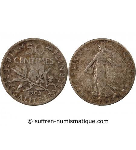 SEMEUSE - 50 CENTIMES ARGENT 1905