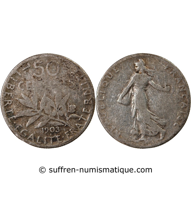 SEMEUSE - 50 CENTIMES ARGENT 1903