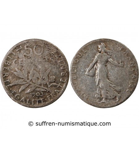 SEMEUSE - 50 CENTIMES ARGENT 1903