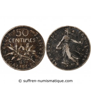 SEMEUSE - 50 CENTIMES ARGENT 1901