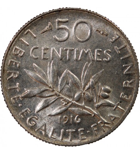 SEMEUSE - 50 CENTIMES ARGENT 1916