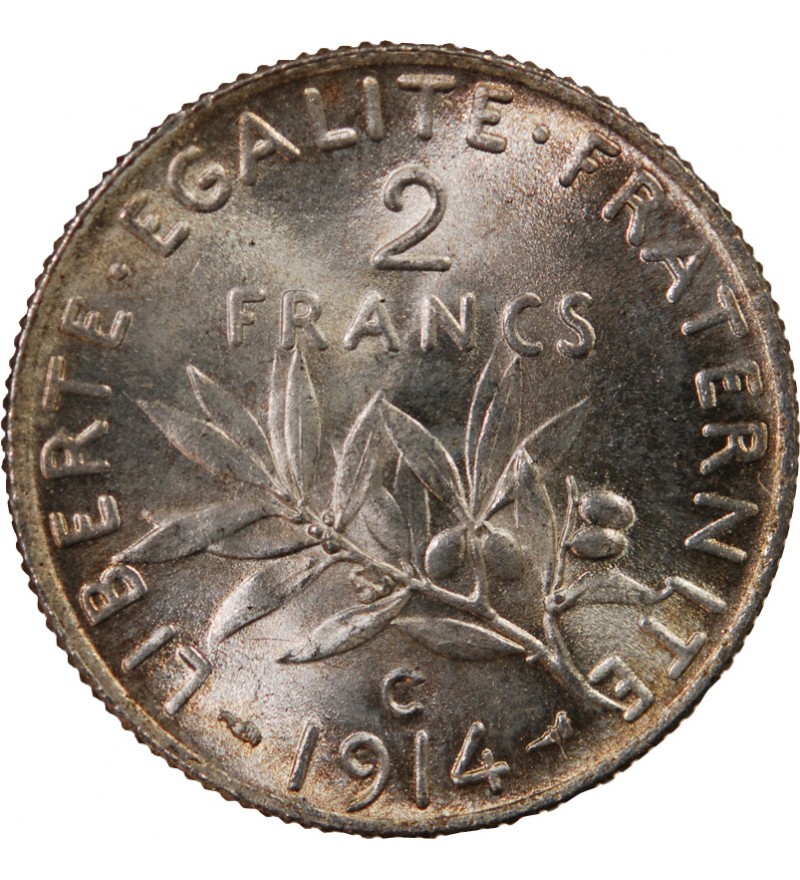 SEMEUSE - 2 FRANCS ARGENT 1914 C CASTELSARRASIN