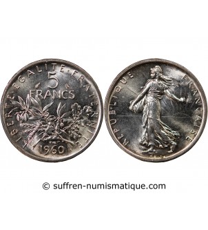 SEMEUSE - 5 FRANCS ARGENT 1960