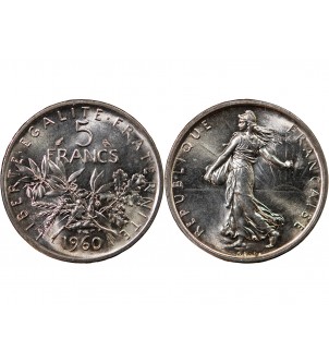 SEMEUSE - 5 FRANCS ARGENT 1960 2