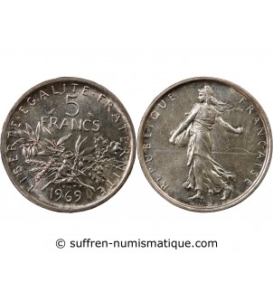 SEMEUSE - 5 FRANCS ARGENT 1969