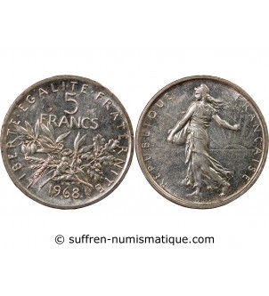 SEMEUSE - 5 FRANCS ARGENT 1968