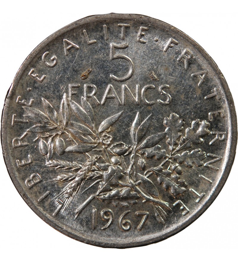 SEMEUSE - 5 FRANCS ARGENT 1967