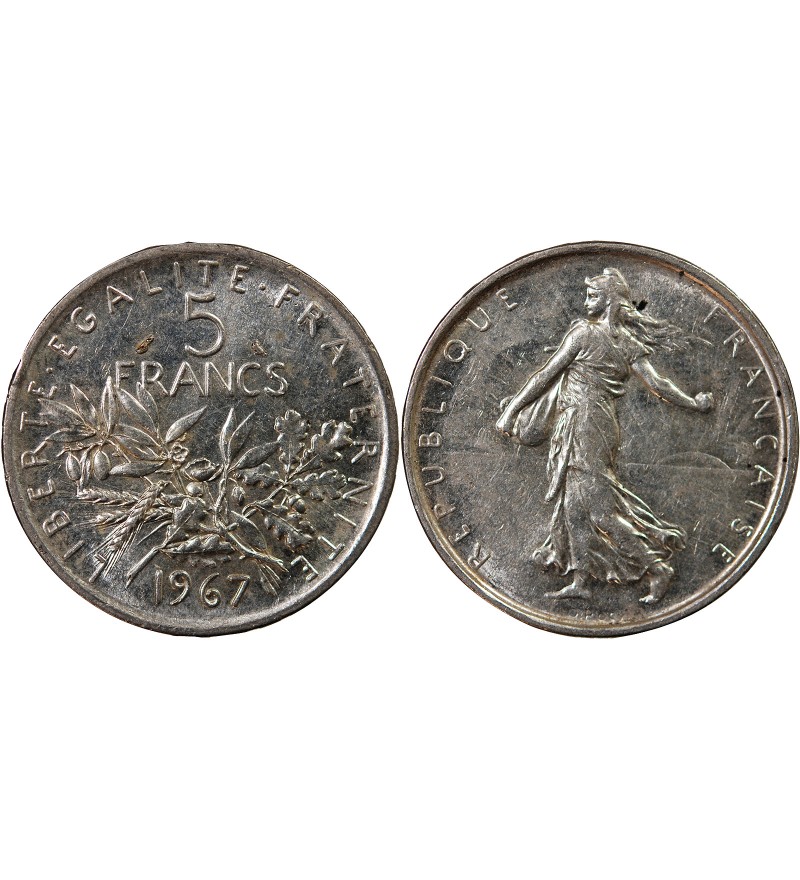 SEMEUSE - 5 FRANCS ARGENT 1967