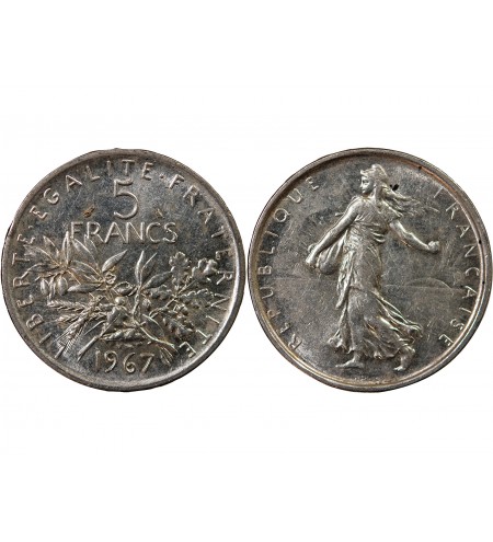 SEMEUSE - 5 FRANCS ARGENT 1967