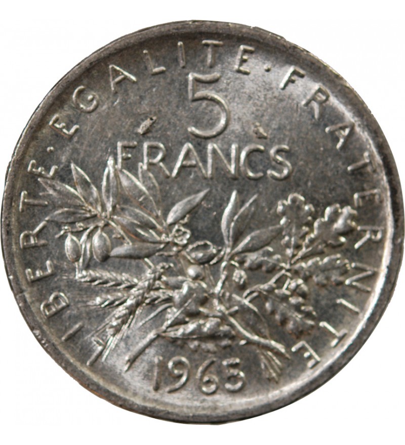 SEMEUSE - 5 FRANCS ARGENT 1965