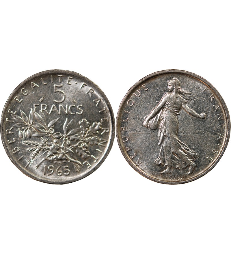 SEMEUSE - 5 FRANCS ARGENT 1965