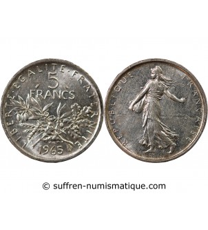 SEMEUSE - 5 FRANCS ARGENT 1965