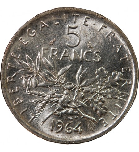 SEMEUSE - 5 FRANCS ARGENT 1964