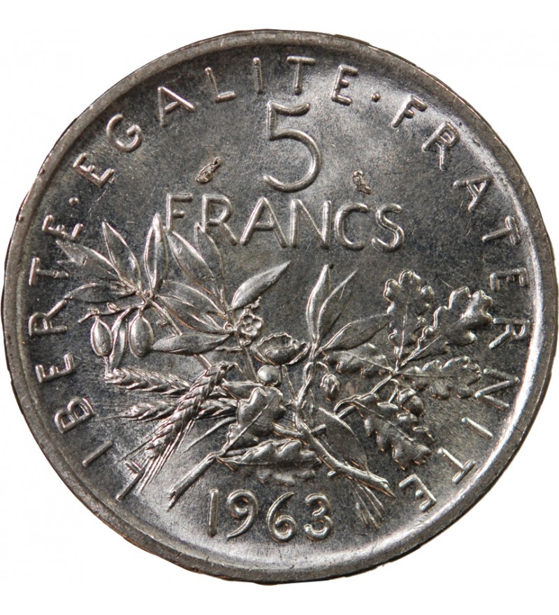 SEMEUSE - 5 FRANCS ARGENT 1963