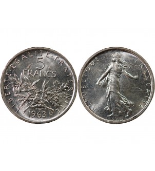 SEMEUSE - 5 FRANCS ARGENT 1963 2